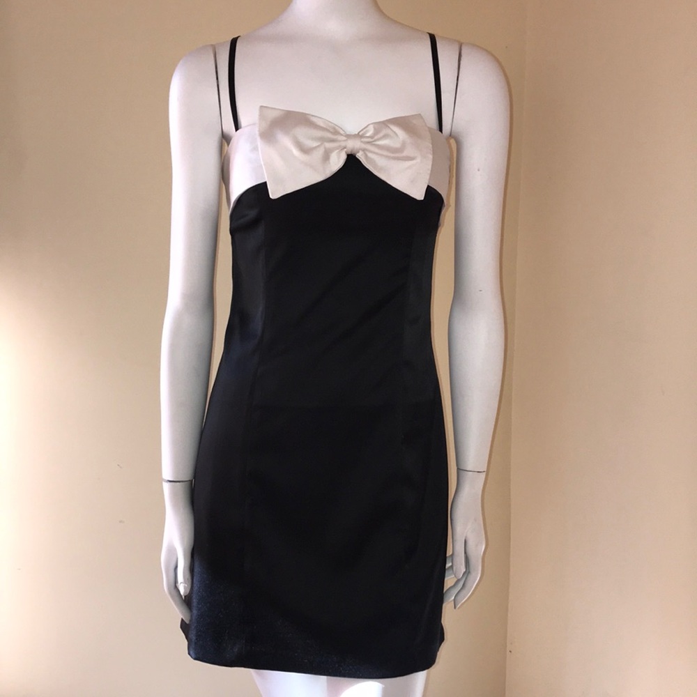 Black and white mini dress